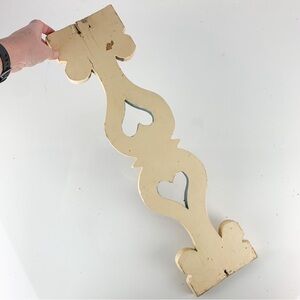 Antique Architectural Country Wooden Hearts Wall Art Decorative Baluster Post